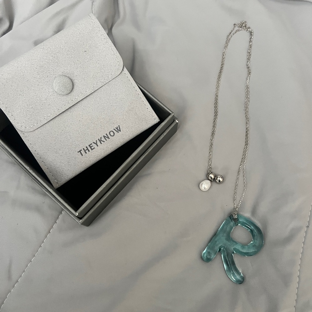 TheyKnow Glacé "R" Pendant Necklace
